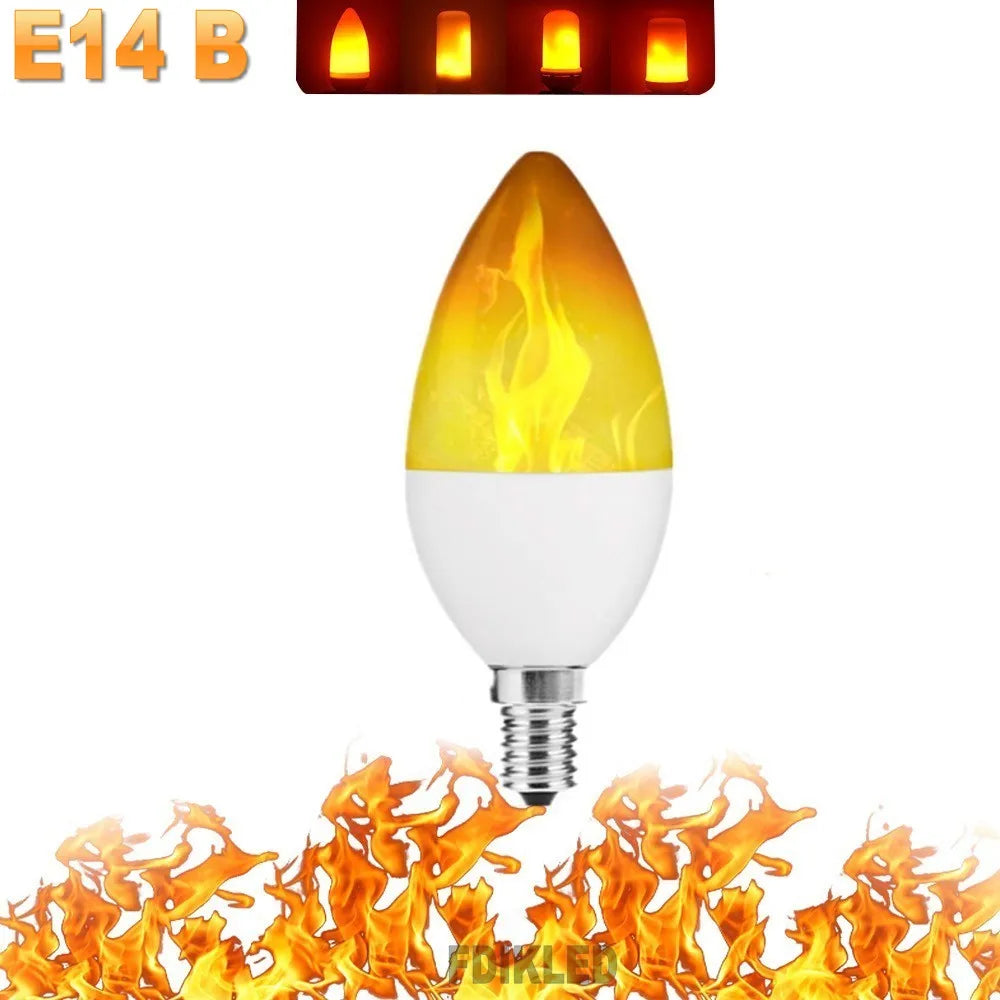 LED FLAME LIGHT PARTY LAMP - 4 MODES SIMULATING FIRE