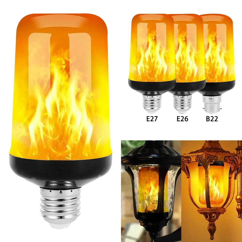 LED FLAME LIGHT PARTY LAMP - 4 MODES SIMULATING FIRE