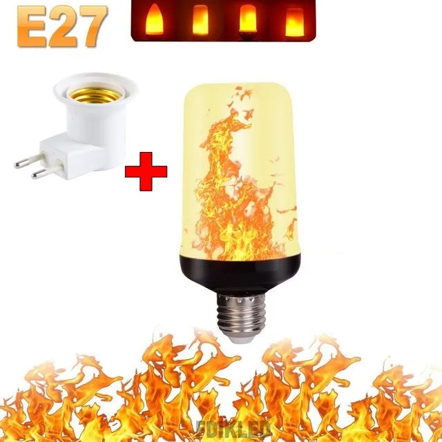 LED FLAME LIGHT PARTY LAMP - 4 MODES SIMULATING FIRE