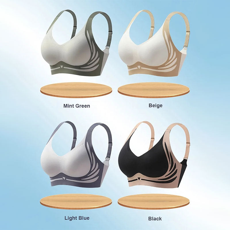 Lifted Wireless Push-Up Bra with Anti-Sagging Effect