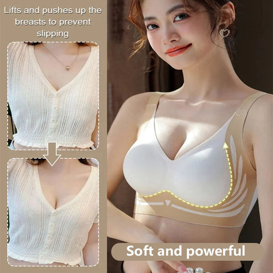 Lifted Wireless Push-Up Bra with Anti-Sagging Effect