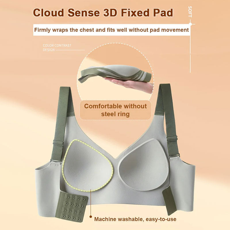 Lifted Wireless Push-Up Bra with Anti-Sagging Effect
