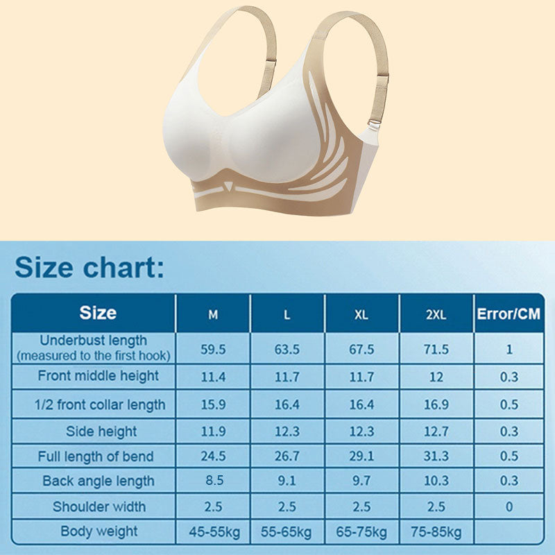 Lifted Wireless Push-Up Bra with Anti-Sagging Effect