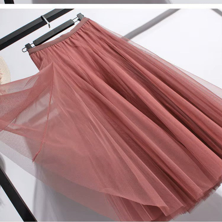 Long Skirt in Autumn Tulle