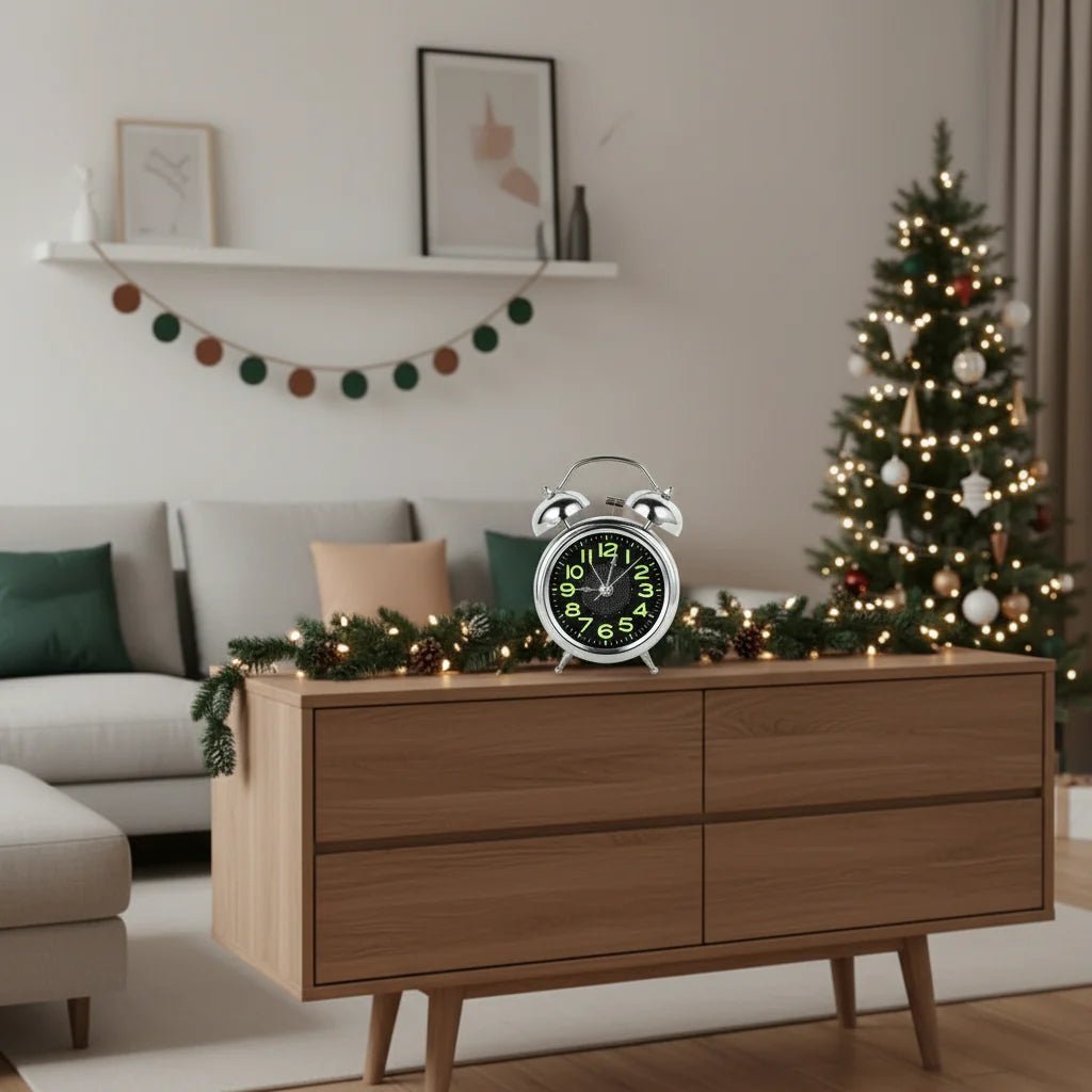 LOUDLUX – Extra Loud Retro Double Bell Alarm Clock for Heavy Sleepers