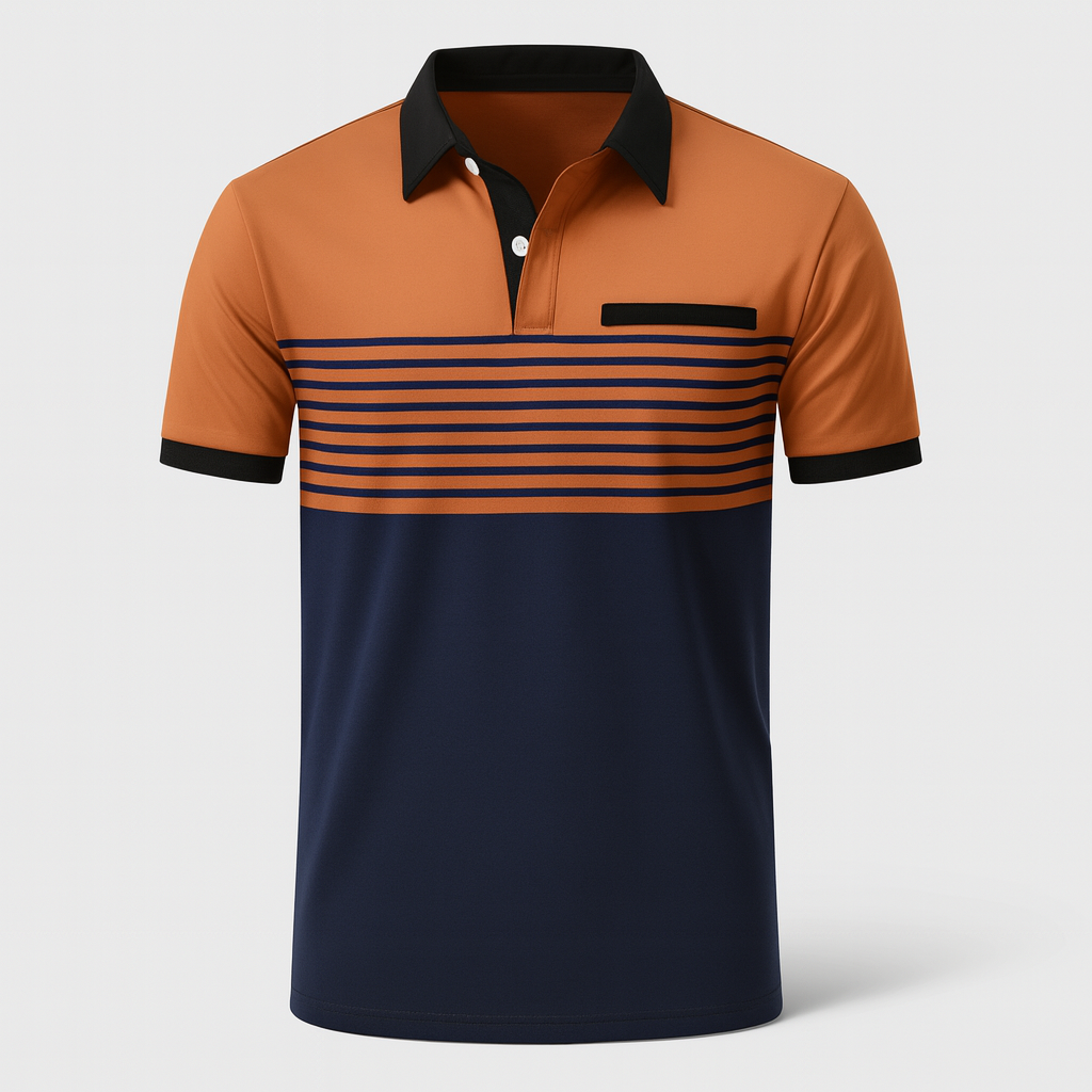 Louis｜Men's Striped Summer Polo Shirt