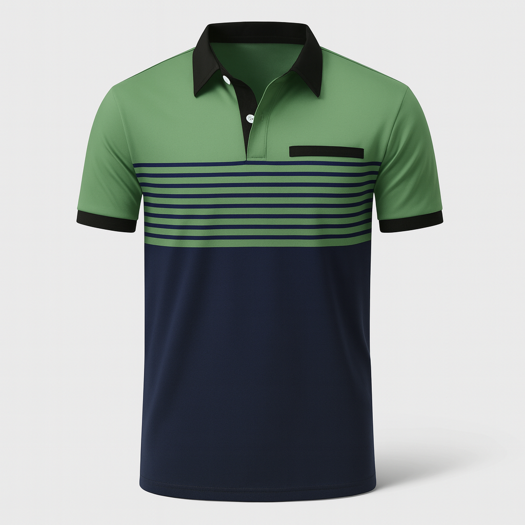 Louis｜Men's Striped Summer Polo Shirt