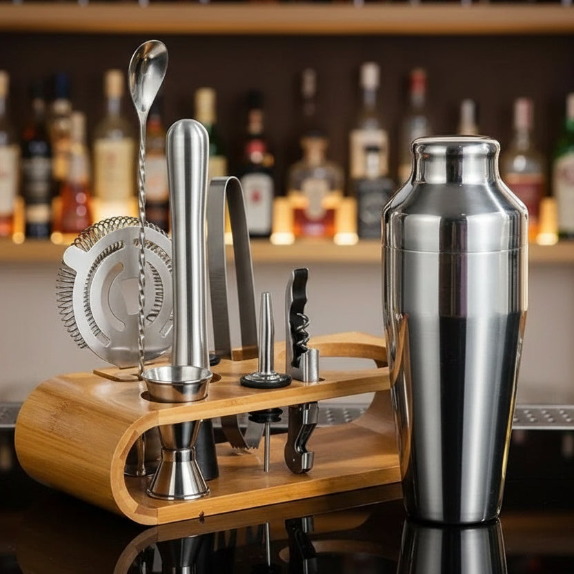 LUXMIX BARSET - 10-piece stainless steel cocktail set for stylish drinks