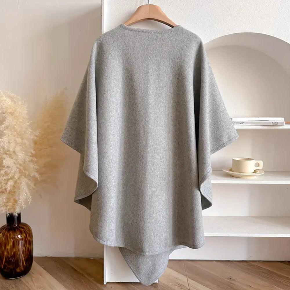 Luxurious Poncho Windproof Shawl Coat