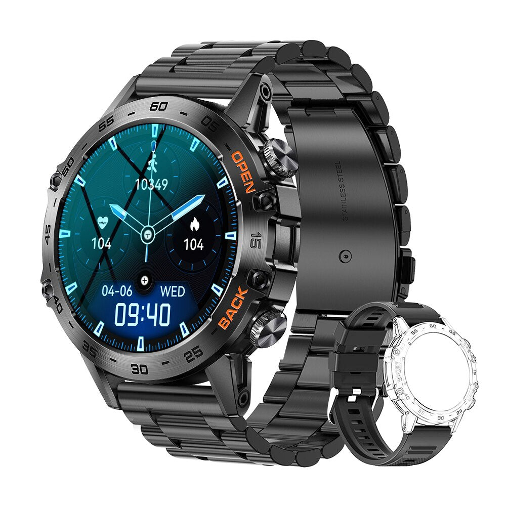 Luxury 1.39" Bluetooth Phone Smartwatch for Men Sports Fitness Watches | IP68 Waterproof Smartwatch for Xiaomi Android iOS K52 - Smartwatch, Sport, Fitness, waterproof