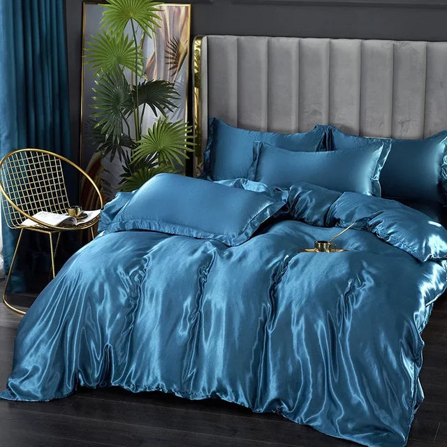 Luxury Silk Satin Bedding Set - SilkElegance