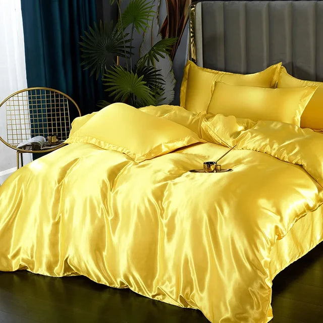 Luxury Silk Satin Bedding Set - SilkElegance