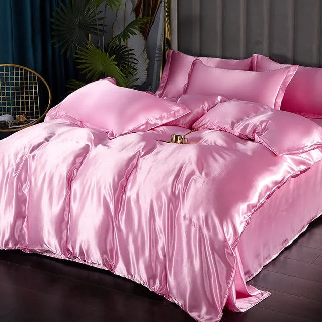 Luxury Silk Satin Bedding Set - SilkElegance