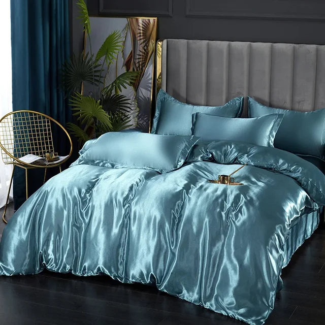 Luxury Silk Satin Bedding Set - SilkElegance