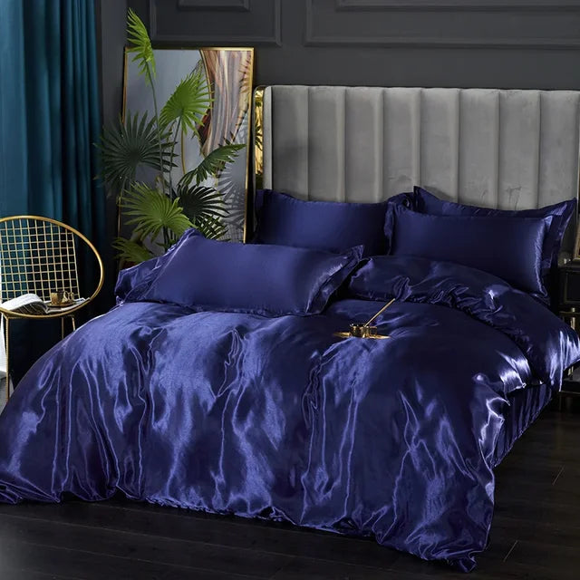 Luxury Silk Satin Bedding Set - SilkElegance