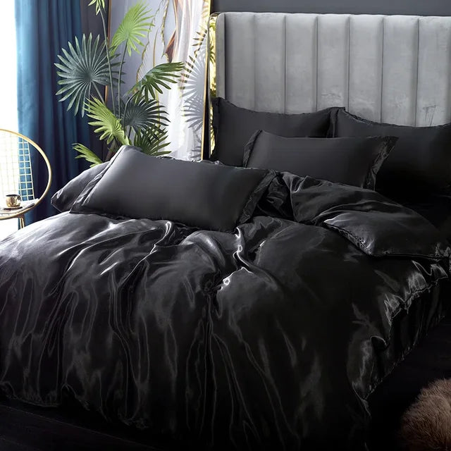 Luxury Silk Satin Bedding Set - SilkElegance