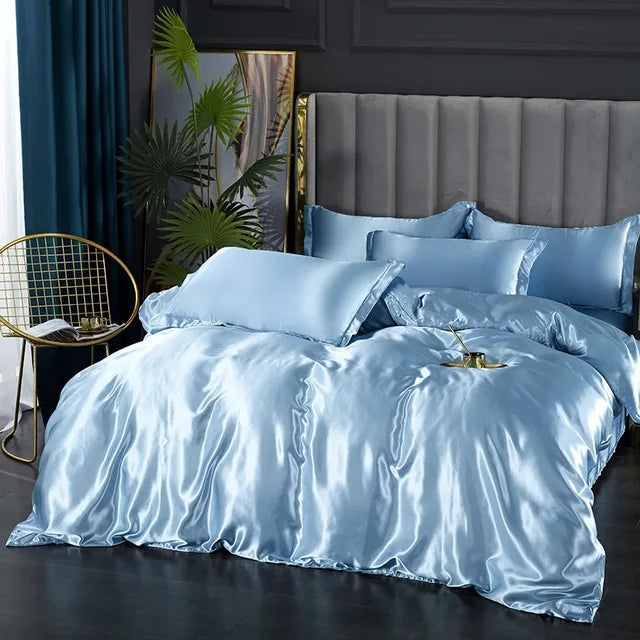 Luxury Silk Satin Bedding Set - SilkElegance