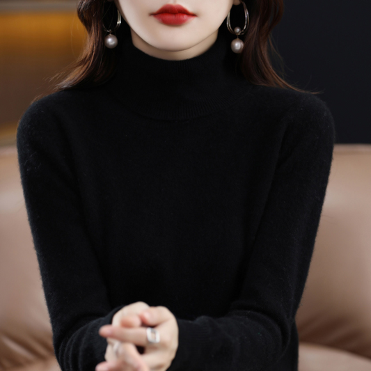 Luxury Women's Cashmere Winter Turtleneck Jumper - Elena