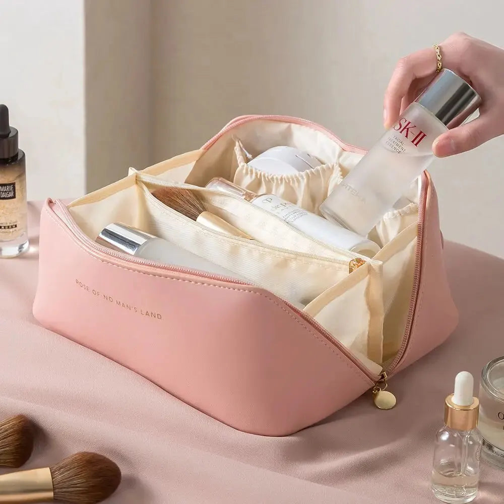 MAKEUP ORGANIZER WITH ZIPPER – LUXURY TOILETRY BAG FOR TRAVEL