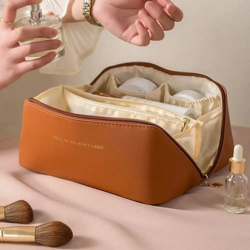 MAKEUP ORGANIZER WITH ZIPPER – LUXURY TOILETRY BAG FOR TRAVEL