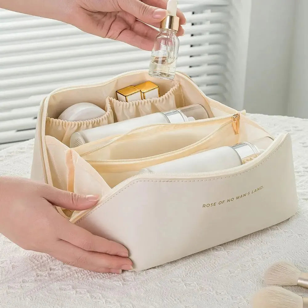 MAKEUP ORGANIZER WITH ZIPPER – LUXURY TOILETRY BAG FOR TRAVEL