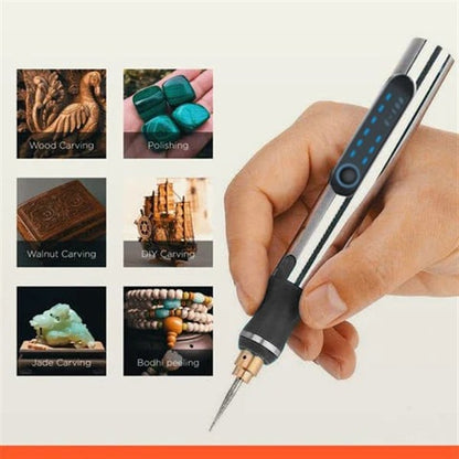 Manual Engraving Pen for Wood, Glass, Leather, and Stone - Durable Plastic and Metal