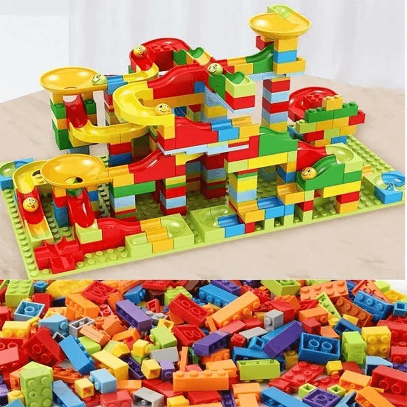 Marble Run Building Blocks – Creative Maze with Slide and Ball Track for Kids – Educational Play for Problem Solving and Imagination