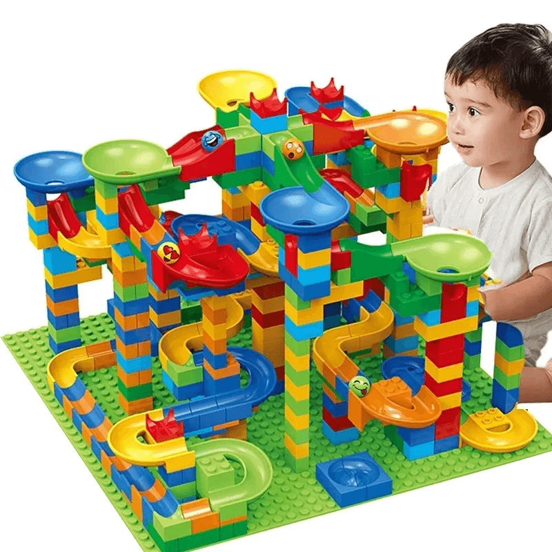 Marble Run Building Blocks – Creative Maze with Slide and Ball Track for Kids – Educational Play for Problem Solving and Imagination