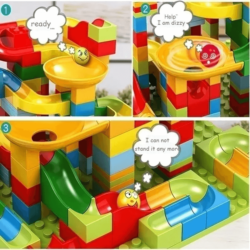 Marble Run Building Blocks – Creative Maze with Slide and Ball Track for Kids – Educational Play for Problem Solving and Imagination