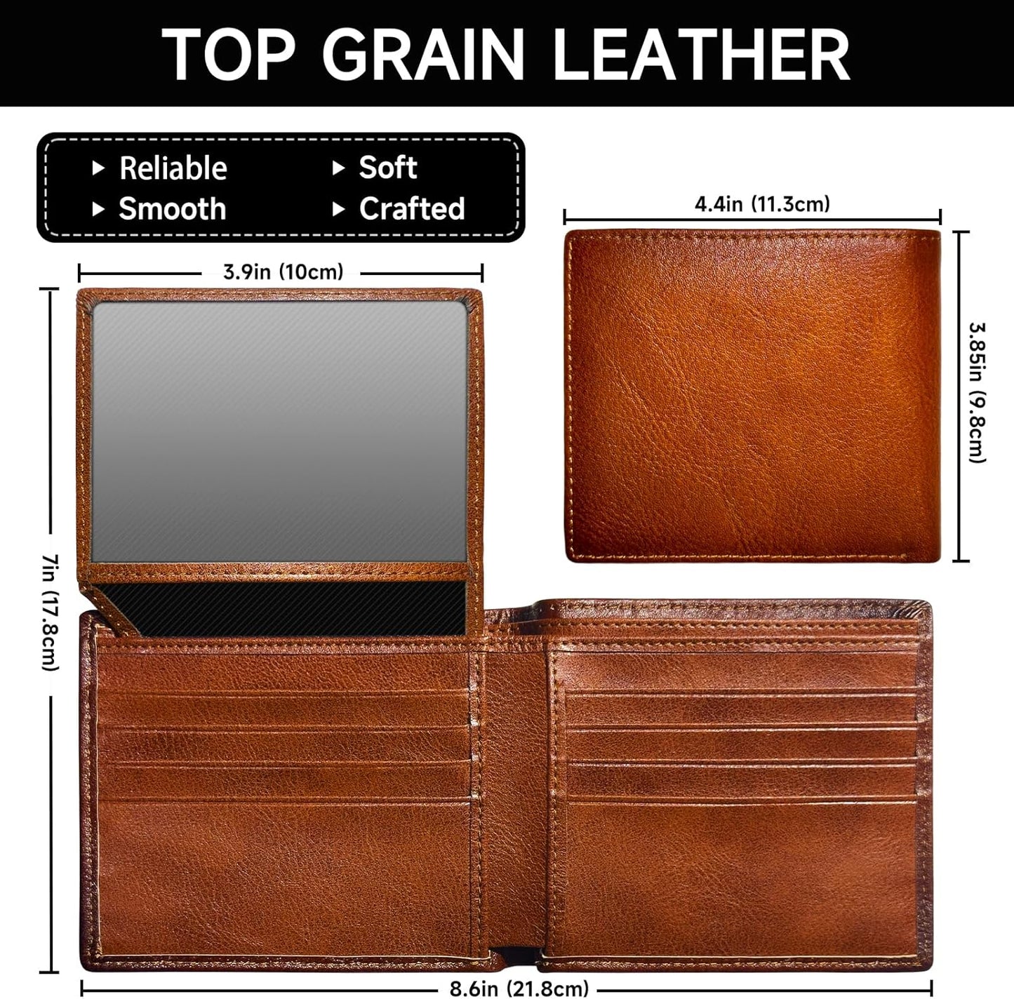 Men's Bifold Wallet made of Top Grain Leather - EliteFold