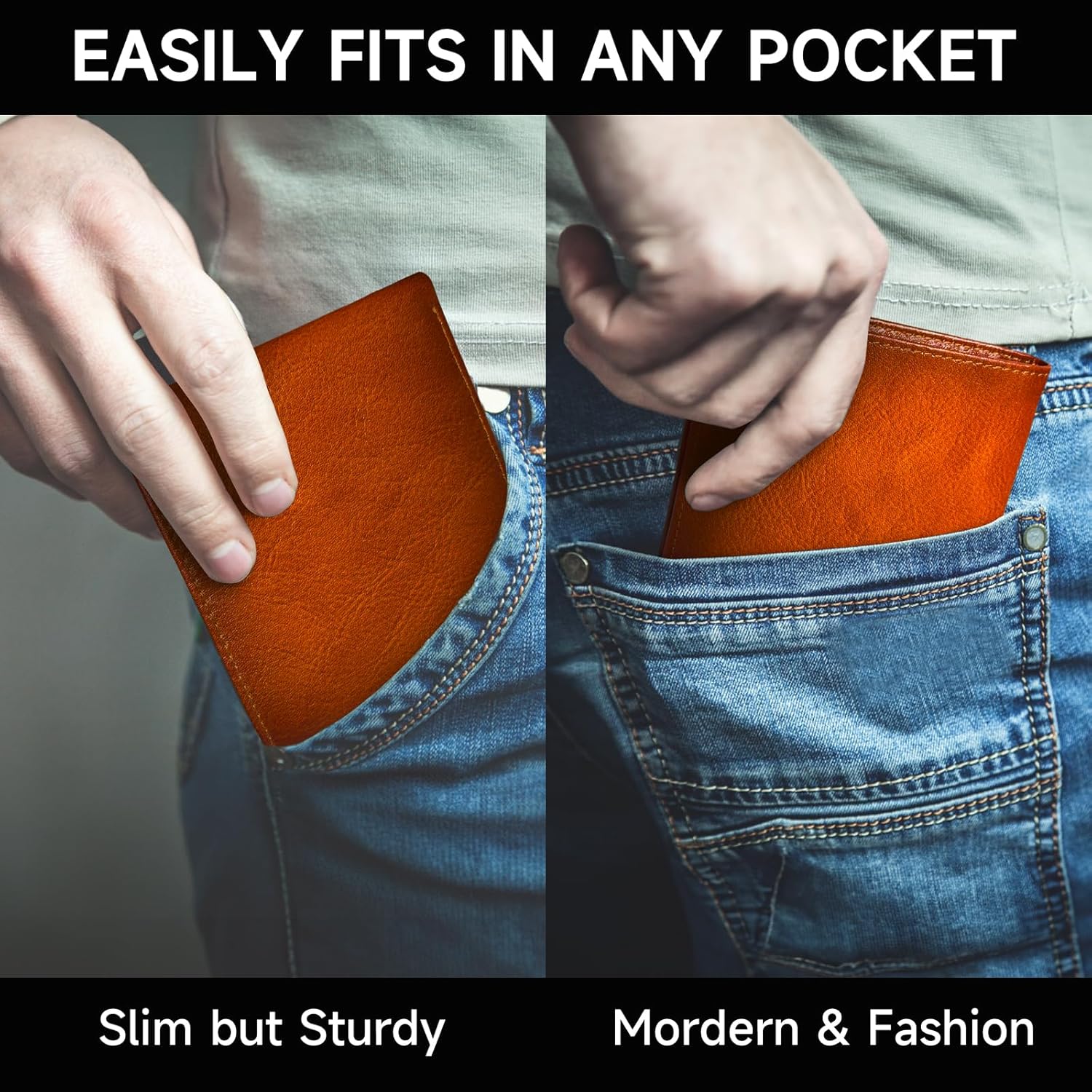 Men's Bifold Wallet made of Top Grain Leather - EliteFold