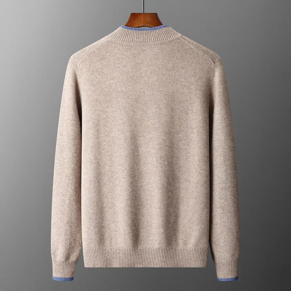 Men's Cashmere Zip Jacket Warm and Stylish - Perfect for Autumn