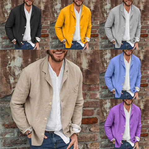 Men's Lightweight Cotton and Linen Jacket: Comfort and Autumn Style