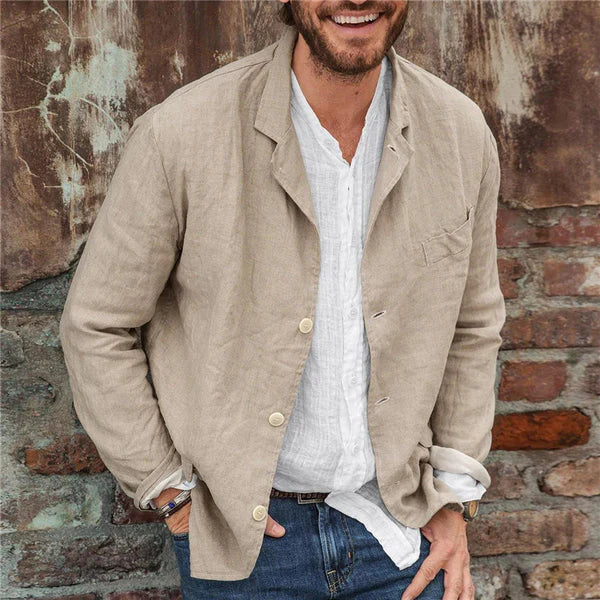 Men's Lightweight Cotton and Linen Jacket: Comfort and Autumn Style