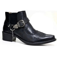 Bottes de motard western pour hommes Damon à bout pointu
