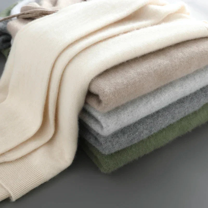 Men's Wool and Cashmere Sweater Soft Warm Knit Pullover Hand Wash Only