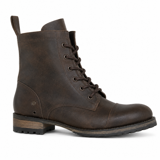 Men's Vintage Style Robust Lace-Up Boots - Image 1