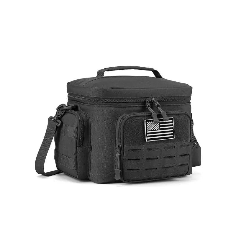 Military Tactical Insulated Meal Bag for Men 13L (Black)