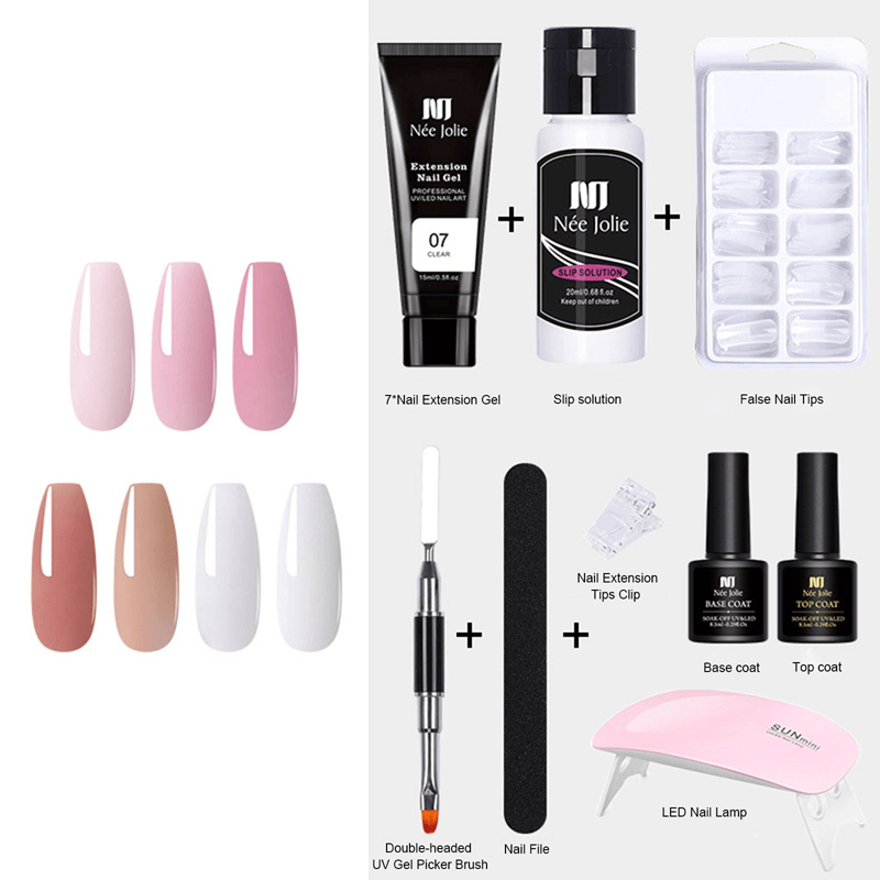 Nail Extension Kit with UV Lamp Set