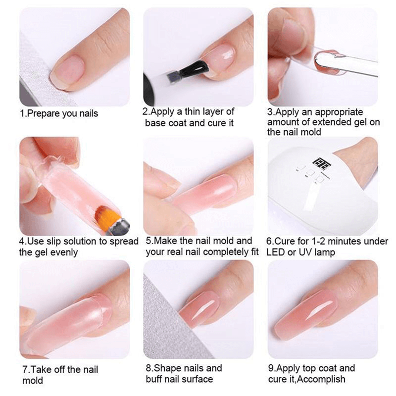 Nail Extension Kit with UV Lamp Set