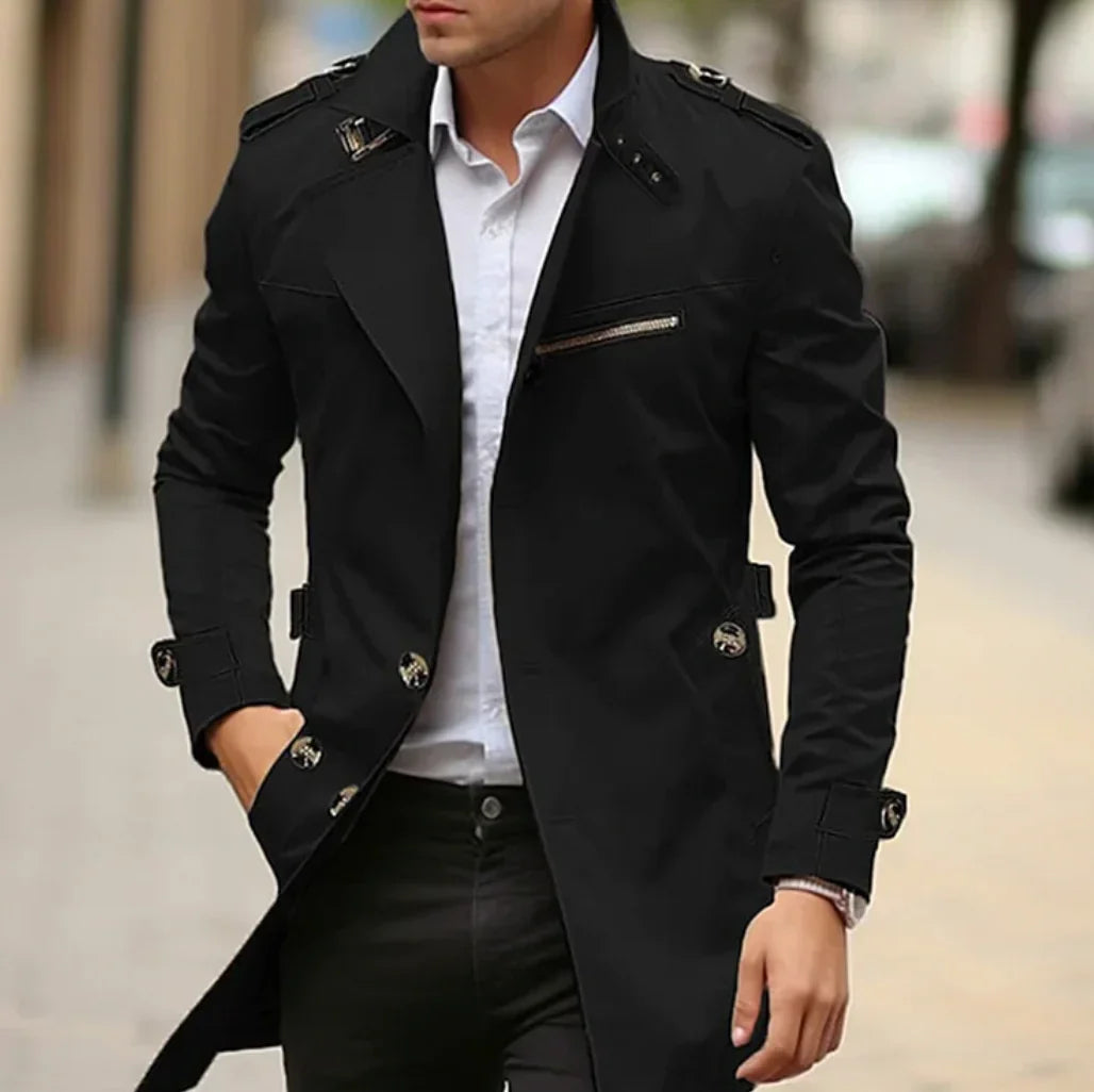 NELIO - Elegant Autumn Trench Coat for Men