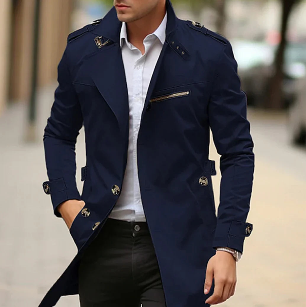 NELIO - Elegant Autumn Trench Coat for Men