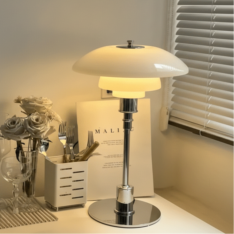 NORDILUX – Minimalist Dimmable Table Lamp with Warm LED Light