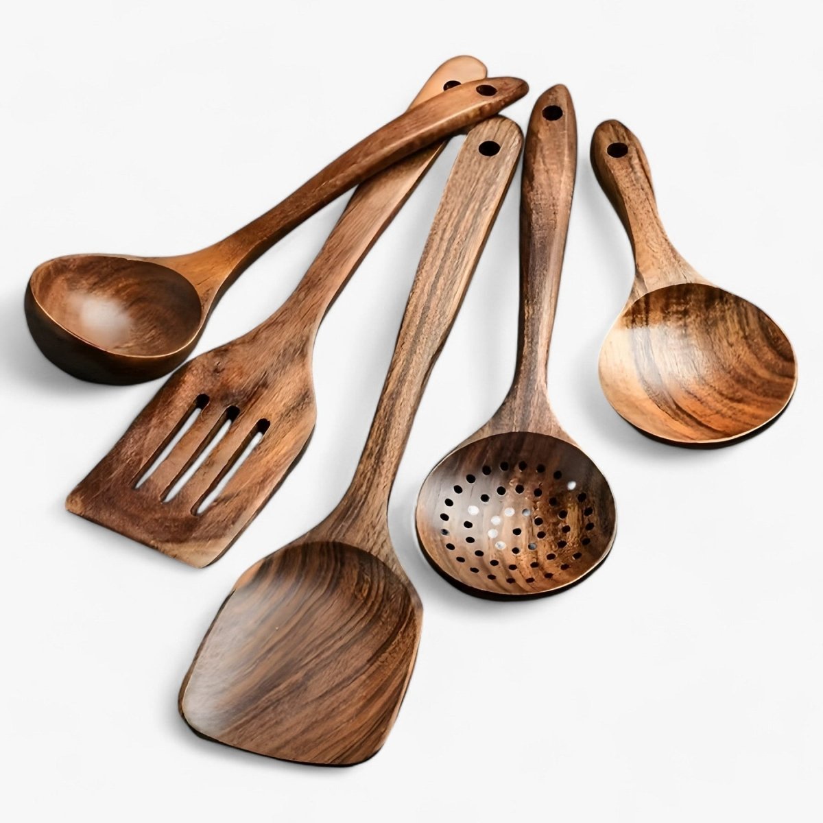 Olvoria | 11-Piece Heat-Resistant Wooden Kitchen Set - WoodChef