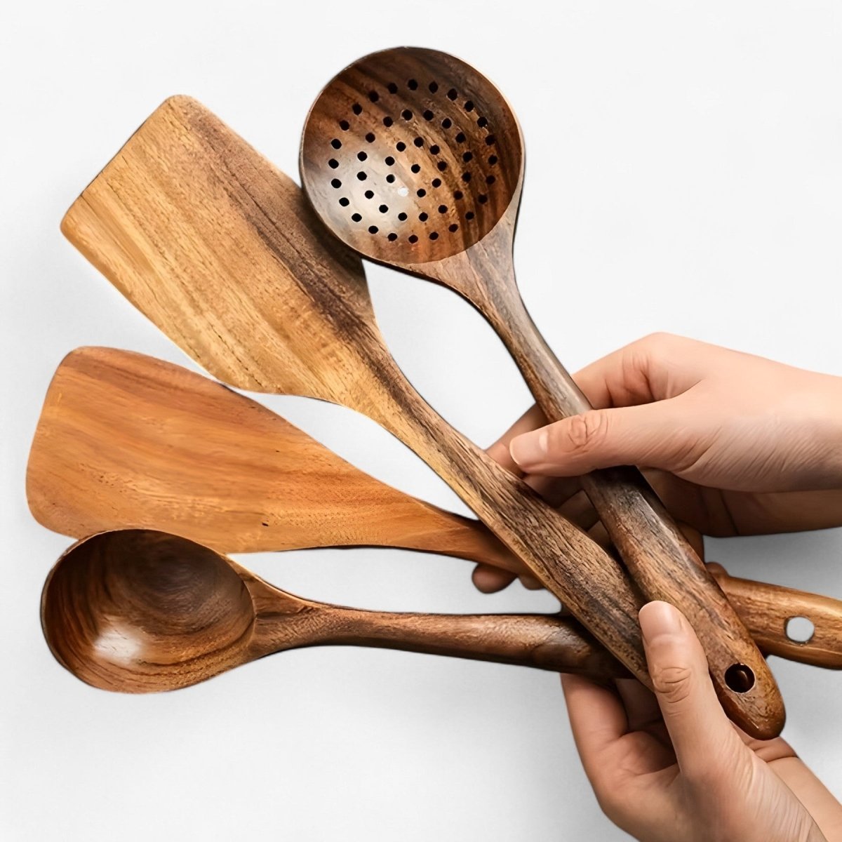 Olvoria | 11-Piece Heat-Resistant Wooden Kitchen Set - WoodChef