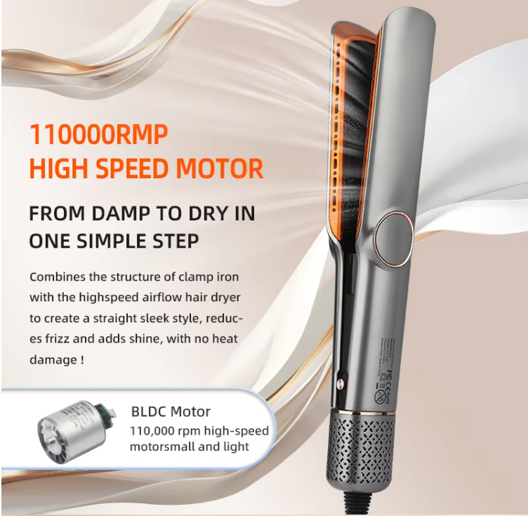 Olvoria | 2-in-1 Hair Dryer & Straightener for Effortless Styling