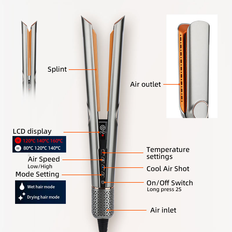 Olvoria | 2-in-1 Hair Dryer & Straightener for Effortless Styling