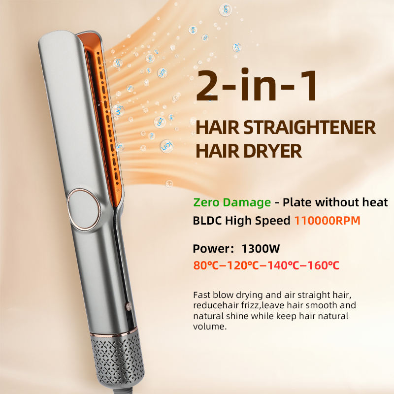 Olvoria | 2-in-1 Hair Dryer & Straightener for Effortless Styling