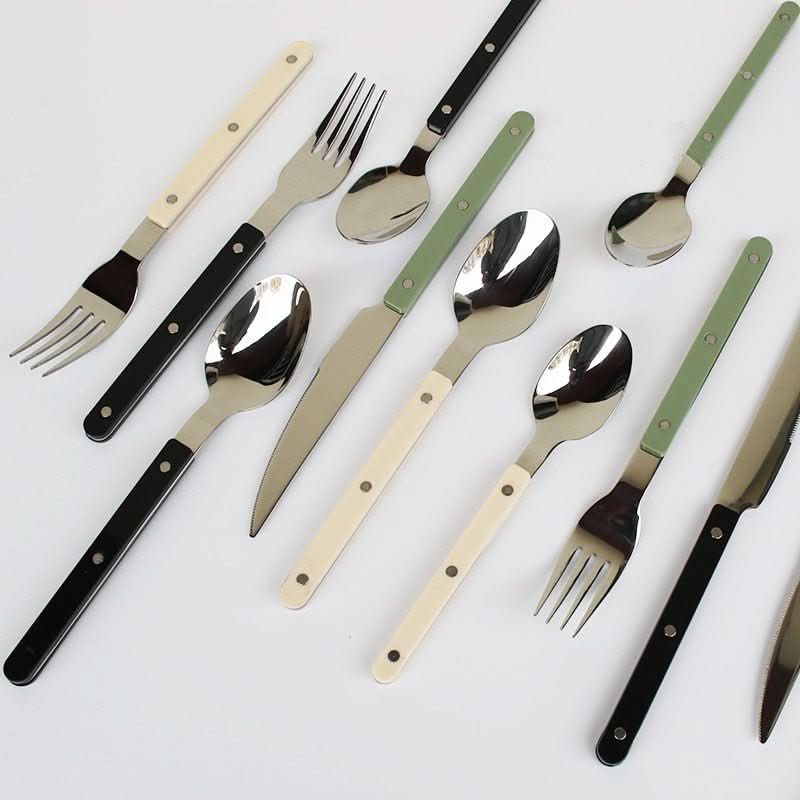 Olvoria | 24-piece stainless steel cutlery set with engraving