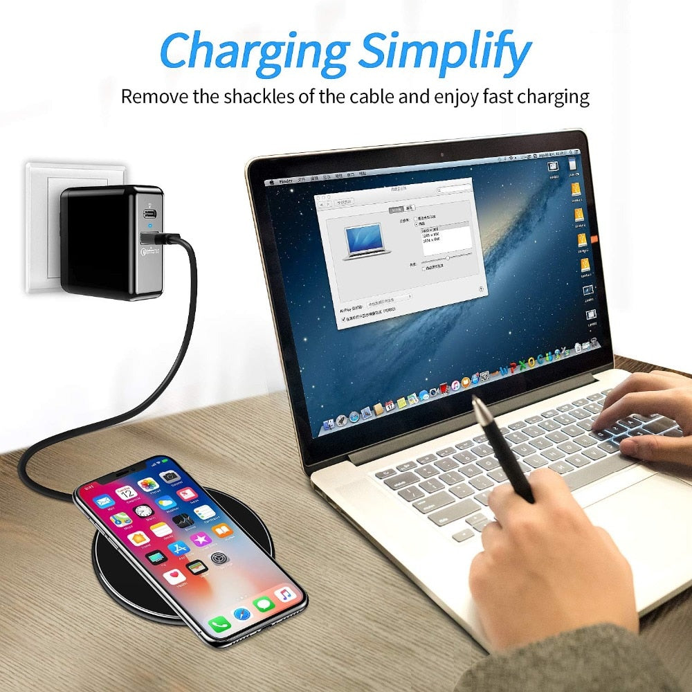 Olvoria | 30W Fast Wireless Charging Pad | Premium USB C MagSafe Charger for Apple iPhone, Samsung & Android - Fast Wireless Charging Pad